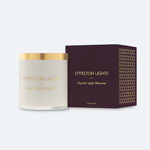 Pamper Me: Fig & Apple Blossom Candle by Lyttelton lights