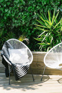 Handwoven Balinese Throw – Black & White by Kim Soo