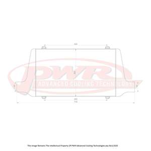 Pwr Universal Air To Air Intercoolers: PWR Racer Series Intercooler 500x300x68