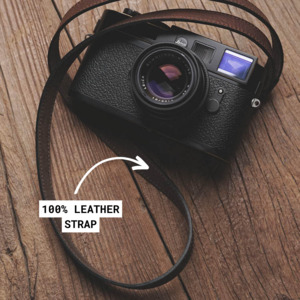 Camera Straps Harnesses: Wanaka Slimline Leather Camera Strap