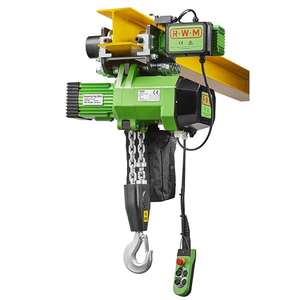 Electric Hoists: RWM Heavy-Duty Electric Chain Hoist with Electric Trolley – Dual Speed – 5000KG Capacity