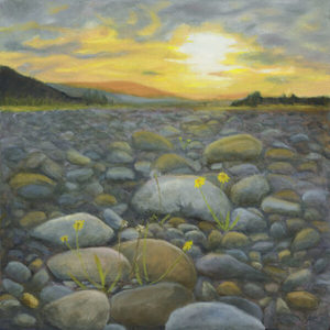 Products: Te Awa – Dandelions at dawn EClaire Fine Art