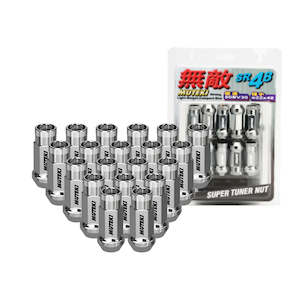 MUTEKI SR48 EXTENDED OPEN END WHEEL NUTS - SILVER