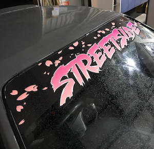 BLACK CHERRY PETAL BANNER