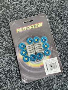 Aeroflow: AEROFLOW BLUE DRESS UP BOLT KIT 10PK M6x1MM