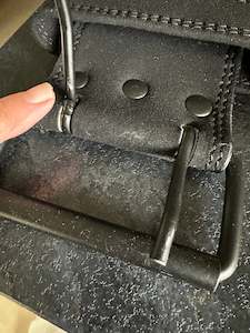 lifting belt: 10mm x 4" All Black double prong