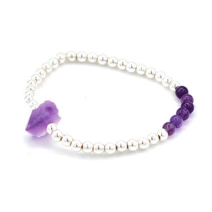 Products: Hematite & Amethyst - white gold plated Strength Within