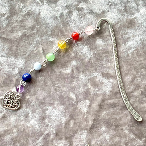 Products: Chakra bookmark with heart charm Strength Within