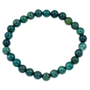 Green Moss Agate Stretch Bracelet Strength Within