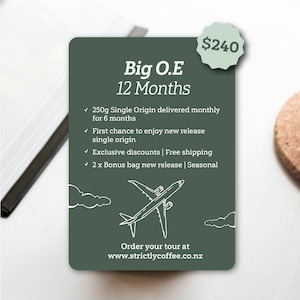 Gift Ideas: Coffee Tiki Tour "Big OE" 12 months