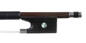 An unstamped silver-mounted, German violin bow