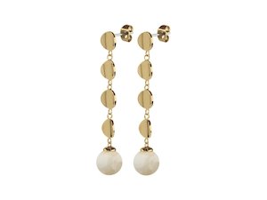 Sale: RUFINA SHINY GOLD SAND MARBLE EARRINGS