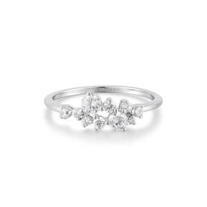 Ring: CHIC FLOWER CLUSTER PAVE RING