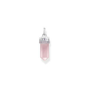 Pendant: COSMIC ROSE QUARTZ CRYSTAL PENDANT