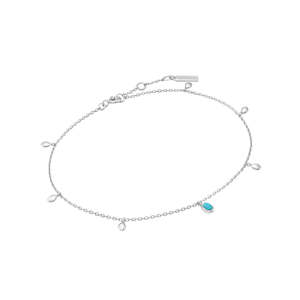 TURQUOISE DROP PENDANT ANKLET