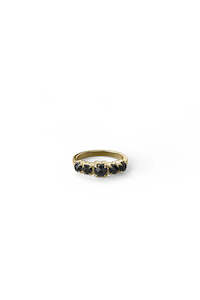 HALO CLUSTER RING ONYX
