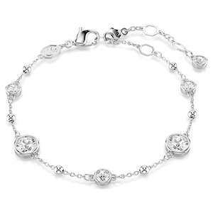IMBER BRACELET - WHITE, RHODIUM