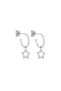 Earring: STAR HOOP EARRINGS