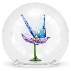 Crystal Living: IDYLLIA GLASS BALL BUTTERFLY AND FLOWER