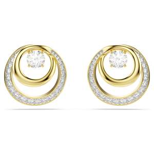 Earring: HYPERBOLA STUD EARRINGS - WHITE, GOLD