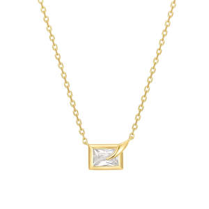 Necklace: REIMAG BEZEL CUBE NECKLACE