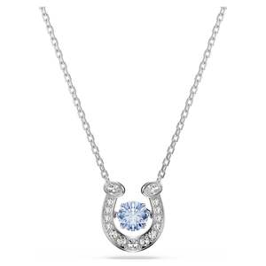 SYMBOLICA PENDANT HORSESHOE - BLUE, RHODIUM
