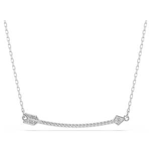 IDYLLIA PENDANT ARROW - WHITE, RHODIUM