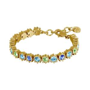 Bracelet: COURAGE SHINY GOLD AQUA MIX BRACELET