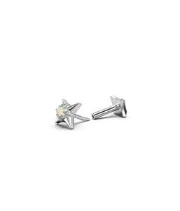 SINGLE GOTHIC STAR FLATBACK EARRING