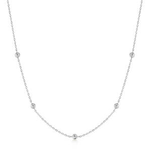 STAR BEZEL-SET STATION NECKLACE