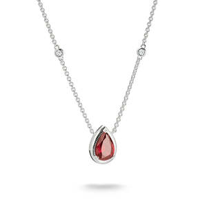 ELYNDRA RED TEARDROP NECKLACE