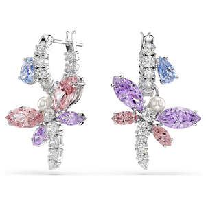 Earring: ARIANA GRANDE X DROP EARRINGS DRAGONFLY - MULTICOLOURED, RHODIUM