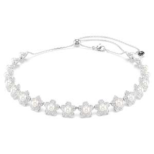 Necklace: ARIANA GRANDE X CHOKER - WHITE, RHODIUM