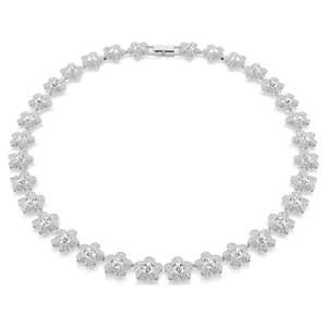 Necklace: ARIANA GRANDE X NECKLACE FLOWER - WHITE, RHODIUM