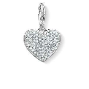 CHARM CLUB CZ PAVE HEART CHARM