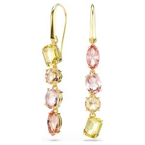 GEMA DROP EARRINGS ASYMMETRICAL - PINK, GOLD