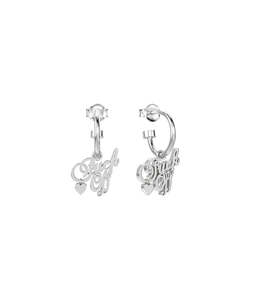 F*CK OFF SCRIPT ANCHOR EARRINGS