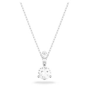 STILLA PENDANT - WHITE, RHODIUM