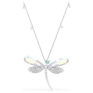 Necklace: ARIANA GRANDE X PENDANT & BROACH DRAGONFLY - WHITE, RHODIUM