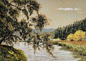 Products: Whitebait Season' - Original oil pastel - Studio Home