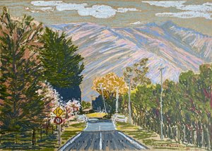 Late in the Day' - Original oil pastel - Studio Home