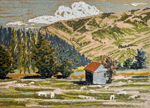 Products: Out the Back' - Original oil pastel - Studio Home