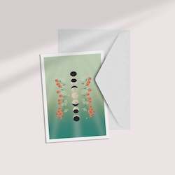 Moon phases â¢ A6 greeting card