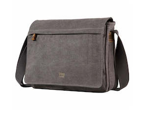 Classic Small Flap Front Messenger Bag - Charcoal