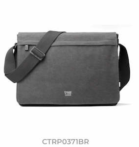 Classic Flap Front Messenger Bag Large - Charcoal