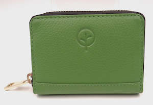 Wallets: Womens Card Wallet - Green Apple