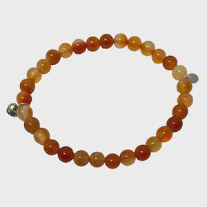 La Pierre Carnelian Red Stretchy Bracelet W/S