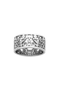 KW Silver Filigree 9mm Ring