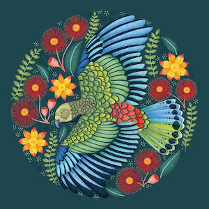 Catherine Marion: Catherine Marion - Kea With Flowers - Card