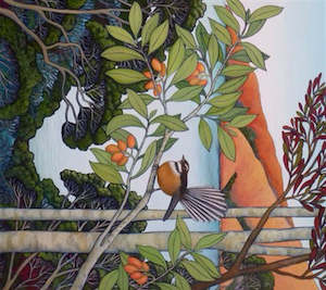 Clare Reilly: Clare Reilly - Fantail Flits By The Bay - Card